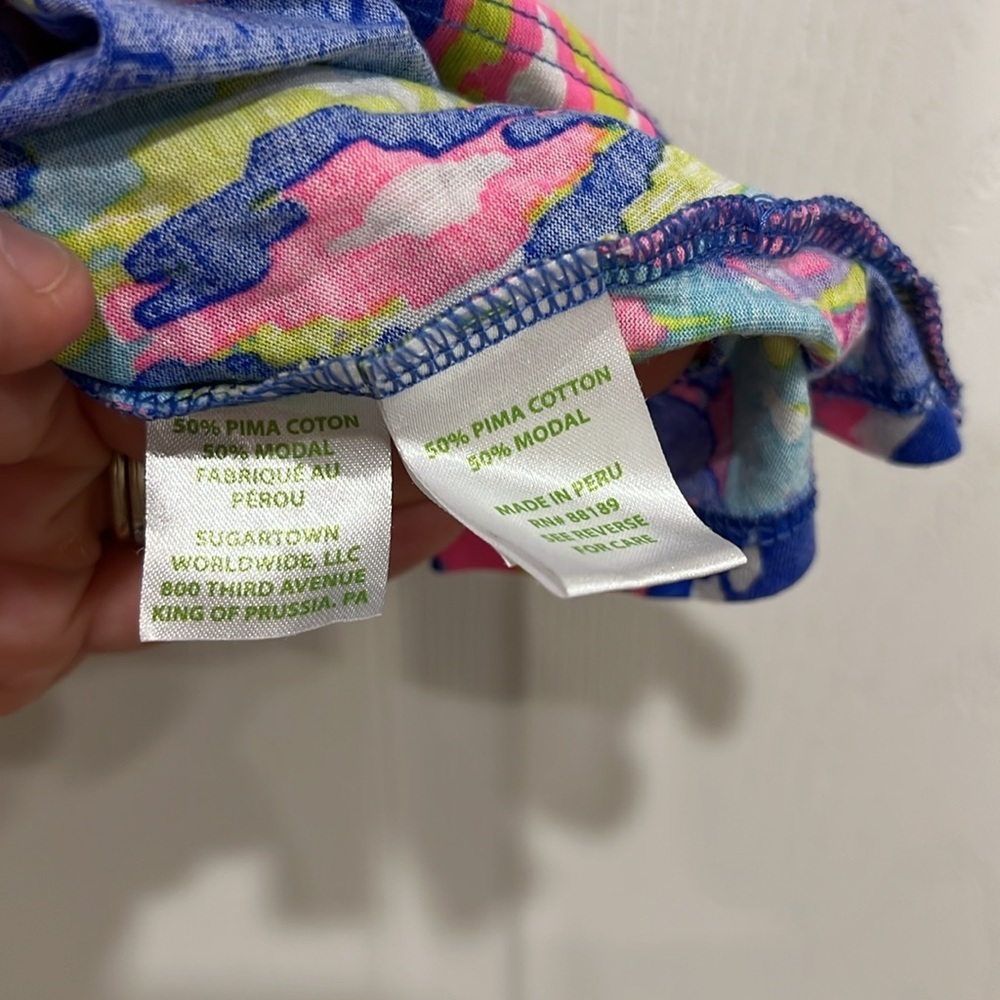 Lilly Pulitzer Kiawah Racer Back Tank Top in Multi Luminescent Size XS - Picture 6 of 7